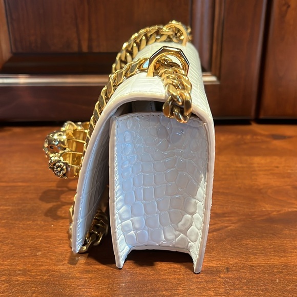 Alexander McQueen Croc Embossed Leather Satchel - Picture 2 of 12